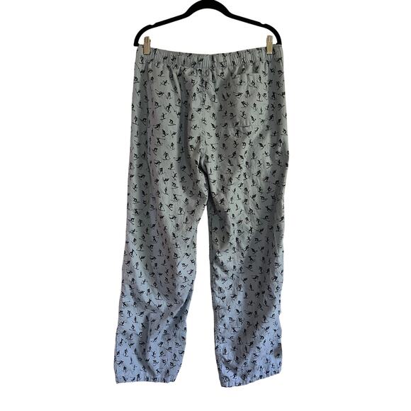 J.Crew Men's Skier Print Cotton Flannel Cozy Pajama Pant Light Blue | 32 34 M - Picture 4 of 4